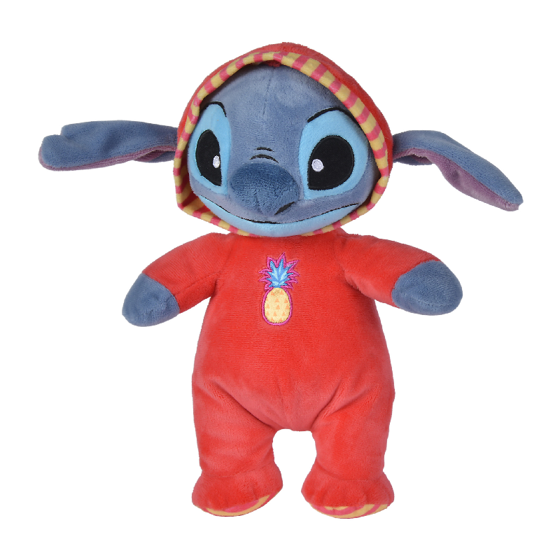  stitch peluche pyjama rouge 25 cm 